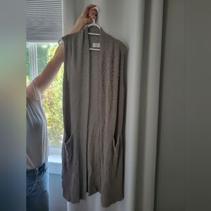 Wilfred sleeveless knit long cardigan